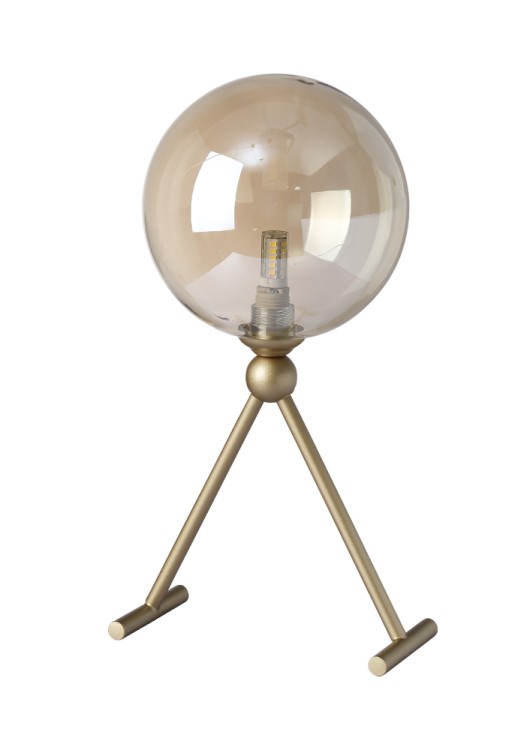 Настольная лампа Crystal Lux FRANCISCA LG1 GOLD/COGNAC FRANCISCA