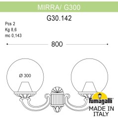 Настенный фонарь уличный GLOBE 300 G30.142.000.WXF1R