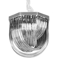 Подвесная люстра Murano Glass A001-400 L4 silver/smoky gray