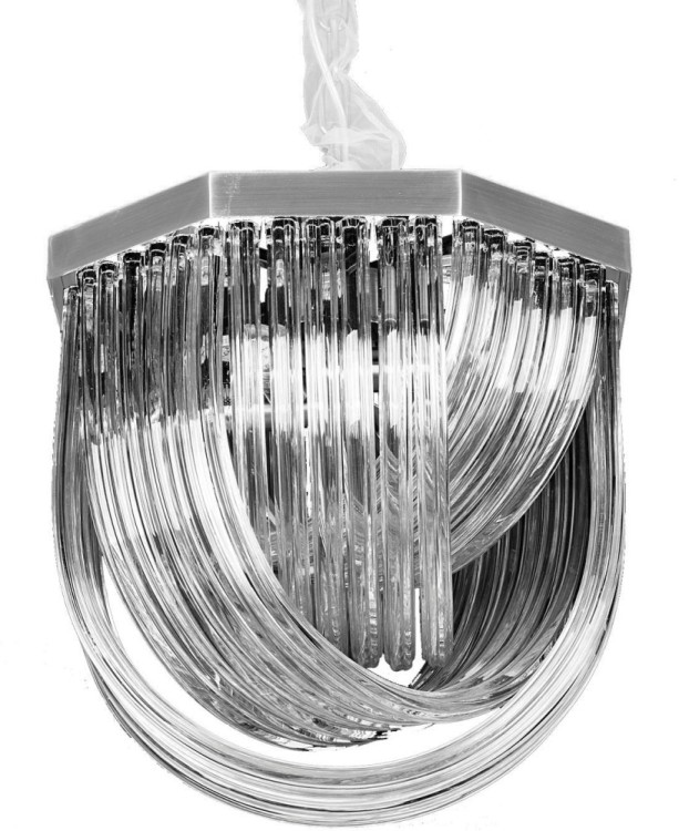 Подвесная люстра Murano Glass A001-400 L4 silver/smoky gray