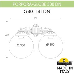 Настенный фонарь уличный GLOBE 300 G30.141.000.BXF1RDN