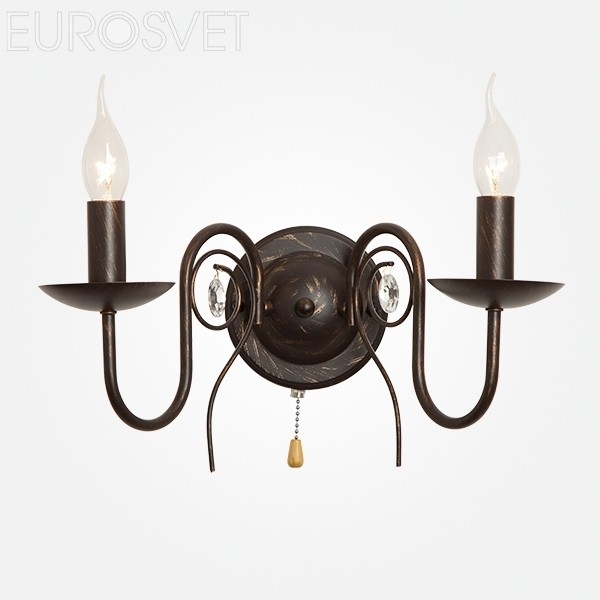 Бра Eurosvet 60018/2 черный с золотом Tomas