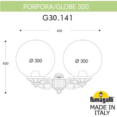Настенный фонарь уличный GLOBE 300 G30.141.000.WXF1R