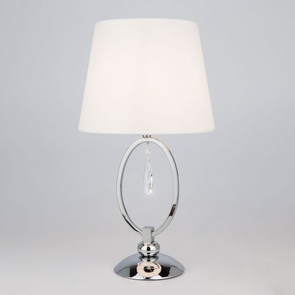 Интерьерная настольная лампа Madera 01055/1 хром/прозрачный хрусталь Strotskis Eurosvet