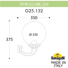 Настенный фонарь уличный GLOBE 250 G25.132.000.BXF1R
