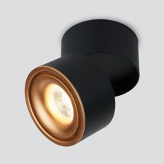 Точечный светильник Klips DLR031 15W 4200K 3100 черный матовый/золото
